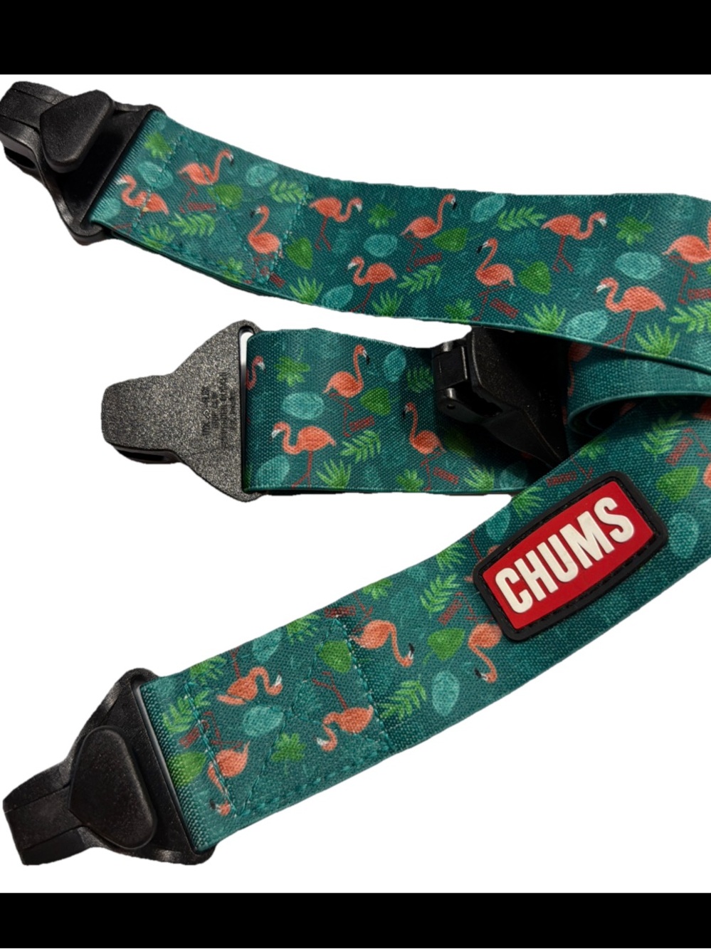 Chums pink Flamingo Blue Green Heavy Duty Adjustable CLIP Suspenders UTX FLEX OS